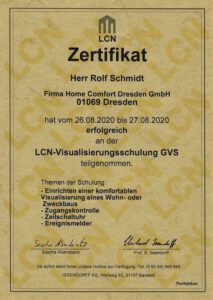 LCN Zertifikat Visualisierungsschulung GVS